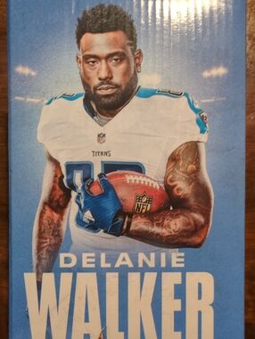 Blue Football Player Wall Art Poster - Delanie Walker Team Design